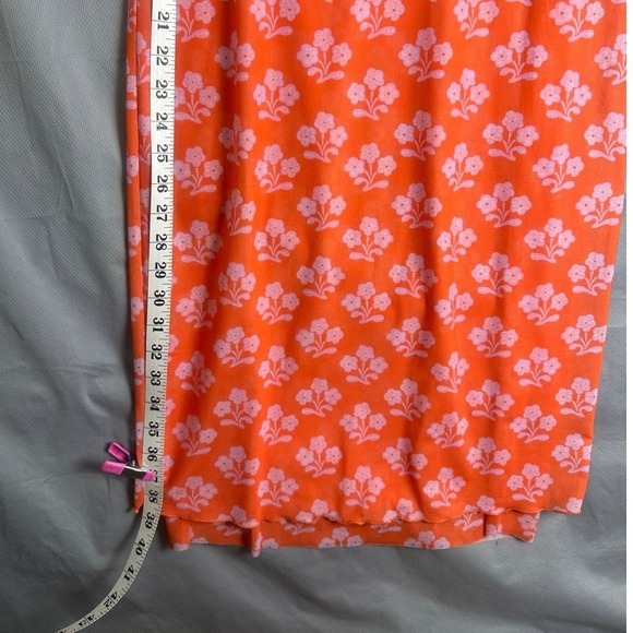 NWT Free People Printed Got Glam Slip Midi Dress XS Coral Orange Pink Floral - Picture 7 of 10
